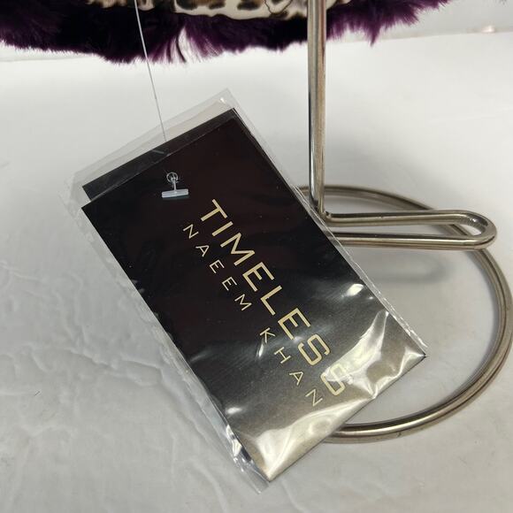 Vintage Timeless Naeem Khan Purple Faux Fur Cloche Hat NWT - Picture 2 of 7